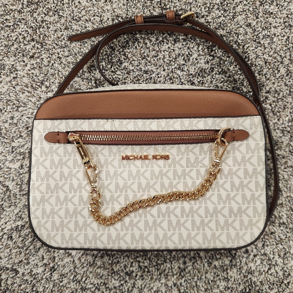 Michael Kors Brown and Cream Women's Bag